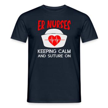 Lustige Krankenschwester Geschenke - Männer T-Shirt - Navy - Vorne - AI Model Male 178 light (178cm)
