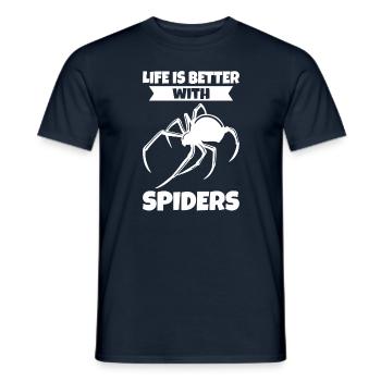 Spinnenbesitzer Spinne Spinnenzüchter - Männer T-Shirt - Navy - Vorne - AI Model Male 178 light (178cm)