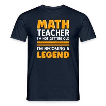 professeur de mathématiques disant mathématicien - T-shirt homme - marine - Devant - AI Model Male 178 light (178cm)