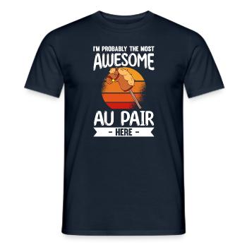 Au Pair Mädchen Kindergarten Nanny - Männer T-Shirt - Navy - Vorne - AI Model Male 178 light (178cm)