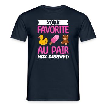 Au Pair Fille Maternelle Nounou - T-shirt homme - marine - Devant - AI Model Male 178 light (178cm)