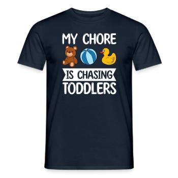 Au Pair Fille Maternelle Nounou - T-shirt homme - marine - Devant - AI Model Male 178 light (178cm)