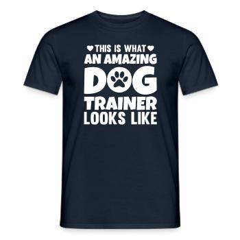 Dresseur canin école canine sports canins - T-shirt homme - marine - Devant - AI Model Male 178 light (178cm)