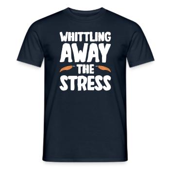 Wood Shining Wood Carving - Men's T-Shirt - navy - Front - AI Model Male 178 light (178cm)