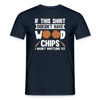 Wood Shining Wood Carving - Men's T-Shirt - navy - Front - AI Model Male 178 light (178cm)