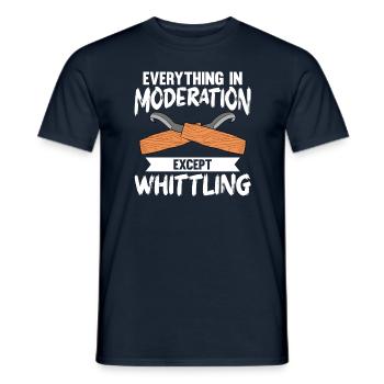 Wood Shining Wood Carving - Men's T-Shirt - navy - Front - AI Model Male 178 light (178cm)