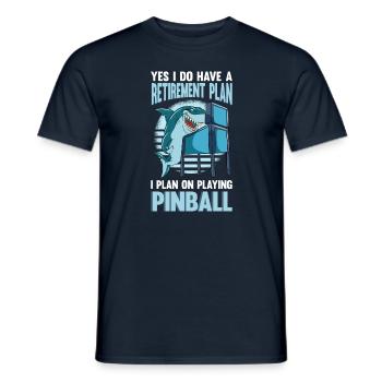 Pinball Machine Pinball Machine - Men's T-Shirt - navy - Front - AI Model Male 178 light (178cm)