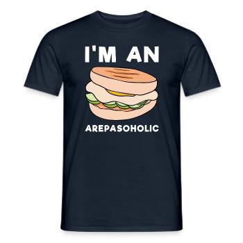 Je suis un accro à l’arepasosquat - T-shirt homme - marine - Devant - AI Model Male 178 light (178cm)