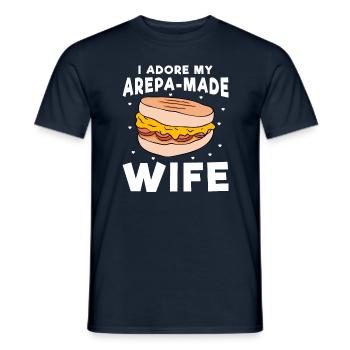 I Adore My Arepa Made-Wife - Men's T-Shirt - navy - Front - AI Model Male 178 light (178cm)