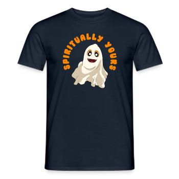 Halloween Kürbis Halloween Geist - Männer T-Shirt - Navy - Vorne - AI Model Male 178 light (178cm)