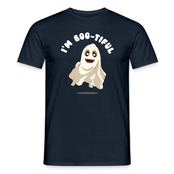 Halloween Kürbis Halloween Geist - Männer T-Shirt - Navy - Vorne - AI Model Male 178 light (178cm)
