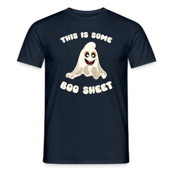 Halloween Kürbis Halloween Geist - Männer T-Shirt - Navy - Vorne - AI Model Male 178 light (178cm)