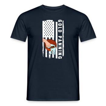 Orpaillage Recherche d’or - T-shirt homme - marine - Devant - AI Model Male 178 light (178cm)