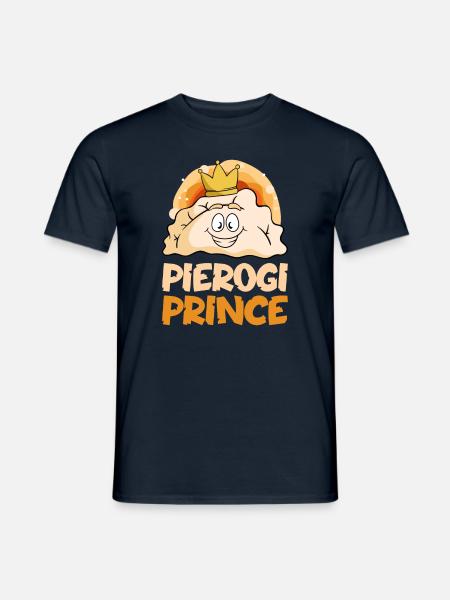 Przepis na pierogi Polskie pierogi - T-shirt męski - granatowy