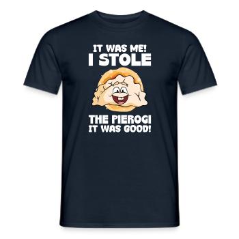 Pierogi Recipe Polish Pierogi - Men's T-Shirt - navy - Front - AI Model Male 178 light (178cm)