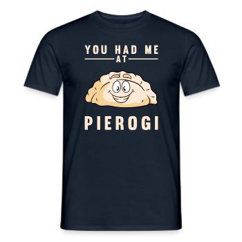 Pierogi Recipe Polish Pierogi - Men's T-Shirt - navy - Front - AI Model Male 178 light (178cm)