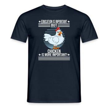 Lustiger Hühner Spruch Huhn - Männer T-Shirt - Navy - Vorne - AI Model Male 178 light (178cm)