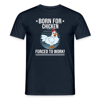 Funny Chicken Saying Chicken - Men's T-Shirt - navy - Front - AI Model Male 178 light (178cm)