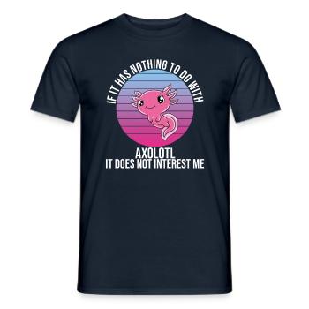 Funny Axolotl Cute Axolotl - Men's T-Shirt - navy - Front - AI Model Male 178 light (178cm)