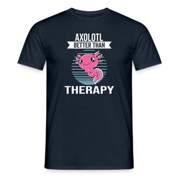 Funny Axolotl Cute Axolotl - Men's T-Shirt - navy - Front - AI Model Male 178 light (178cm)