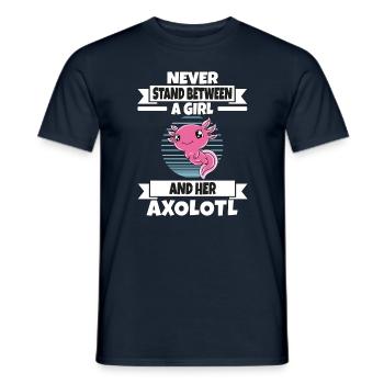 Axolotl drôle Axolotl mignon - T-shirt homme - marine - Devant - AI Model Male 178 light (178cm)