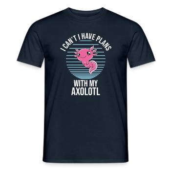Funny Axolotl Cute Axolotl - Men's T-Shirt - navy - Front - AI Model Male 178 light (178cm)