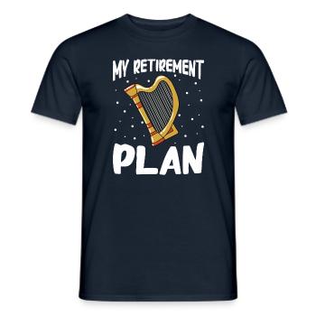 Harfenspieler Harfe Musik Harfenist - Männer T-Shirt - Navy - Vorne - AI Model Male 178 light (178cm)