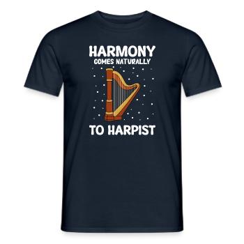 Harfenspieler Harfe Musik Harfenist - Männer T-Shirt - Navy - Vorne - AI Model Male 178 light (178cm)