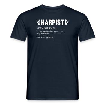 Harpiste Harpe Musique Harpiste - T-shirt homme - marine - Devant - AI Model Male 178 light (178cm)