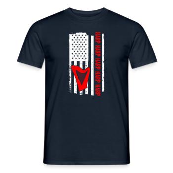 Harpiste Harpe Musique Harpiste - T-shirt homme - marine - Devant - AI Model Male 178 light (178cm)