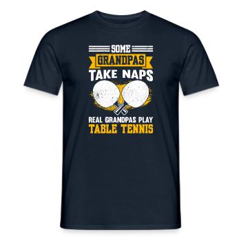 Tennis de table dictant raquette de tennis de table - T-shirt homme - marine - Devant - AI Model Male 178 light (178cm)