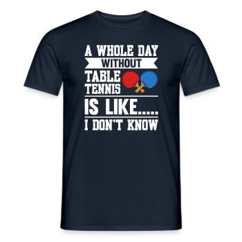Tennis de table dictant raquette de tennis de table - T-shirt homme - marine - Devant - AI Model Male 178 light (178cm)