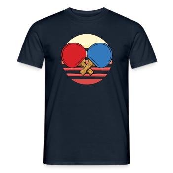 Tennis de table dictant raquette de tennis de table - T-shirt homme - marine - Devant - AI Model Male 178 light (178cm)