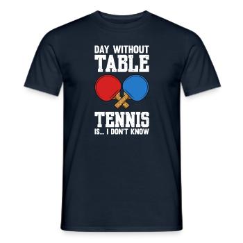 Tennis de table dictant raquette de tennis de table - T-shirt homme - marine - Devant - AI Model Male 178 light (178cm)
