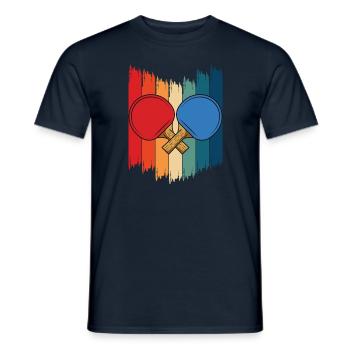 Tennis de table dictant raquette de tennis de table - T-shirt homme - marine - Devant - AI Model Male 178 light (178cm)