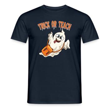 Funny Teacher Halloween Gifts - Men's T-Shirt - navy - Front - AI Model Male 178 light (178cm)
