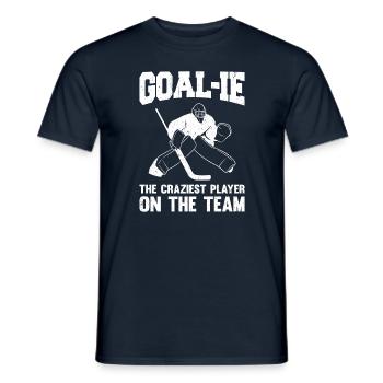 Dicton de hockey sur glace pour les joueurs de hockey sur glace - T-shirt homme - marine - Devant - AI Model Male 178 light (178cm)