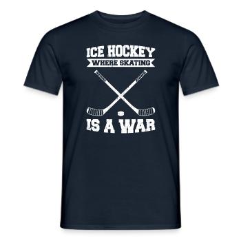 Eishockey Spruch für Eishockeyspieler - Männer T-Shirt - Navy - Vorne - AI Model Male 178 light (178cm)