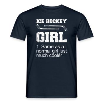 Dicton de hockey sur glace pour les joueurs de hockey sur glace - T-shirt homme - marine - Devant - AI Model Male 178 light (178cm)
