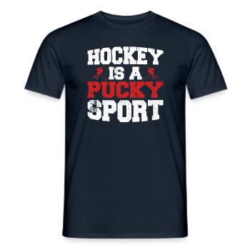 Dicton de hockey sur glace pour les joueurs de hockey sur glace - T-shirt homme - marine - Devant - AI Model Male 178 light (178cm)