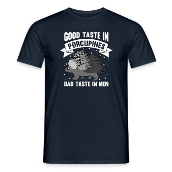 Mignon Porc-épic Drôle - T-shirt homme - marine - Devant - AI Model Male 178 light (178cm)
