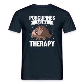 Mignon Porc-épic Drôle - T-shirt homme - marine - Devant - AI Model Male 178 light (178cm)