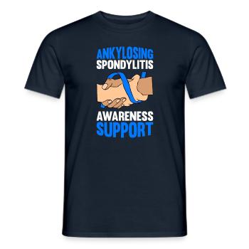 Morbus Bechterew Ankylosing Spondylitis - Männer T-Shirt - Navy - Vorne - AI Model Male 178 light (178cm)