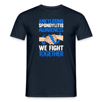 Spondylarthrite ankylosante, spondylarthrite ankylosante - T-shirt homme - marine - Devant - AI Model Male 178 light (178cm)