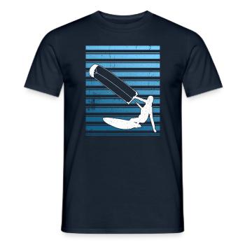 Kiteboarding Kitesurfer Kitesurfing Kiteboarder - Men's T-Shirt - navy - Front - AI Model Male 178 light (178cm)