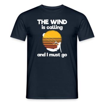 Kiteboarding Kitesurfer Kitesurfing Kiteboarder - Men's T-Shirt - navy - Front - AI Model Male 178 light (178cm)