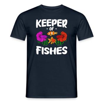 Aquaristik Fischzucht Aquarianer - Männer T-Shirt - Navy - Vorne - AI Model Male 178 light (178cm)