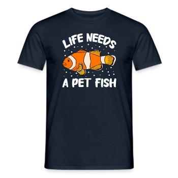 Aquaristik Fischzucht Aquarianer - Männer T-Shirt - Navy - Vorne - AI Model Male 178 light (178cm)