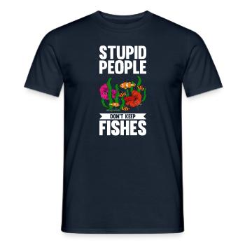 Aquaristik Fischzucht Aquarianer - Männer T-Shirt - Navy - Vorne - AI Model Male 178 light (178cm)