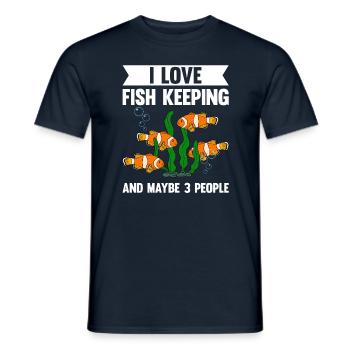 Aquaristik Fischzucht Aquarianer - Männer T-Shirt - Navy - Vorne - AI Model Male 178 light (178cm)